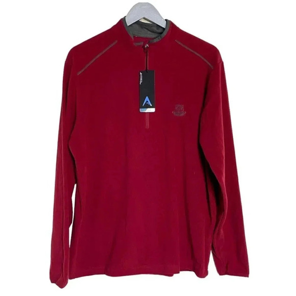 Antigua L red 1/4 zip “Elmhurst” pull over performance top New - Picture 1 of 8